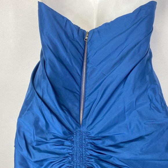 3.1 Philip Lim Silk Strapless Ruffle Cocktail Dress Bubble Hem Womens Size 8R - Picture 6 of 8